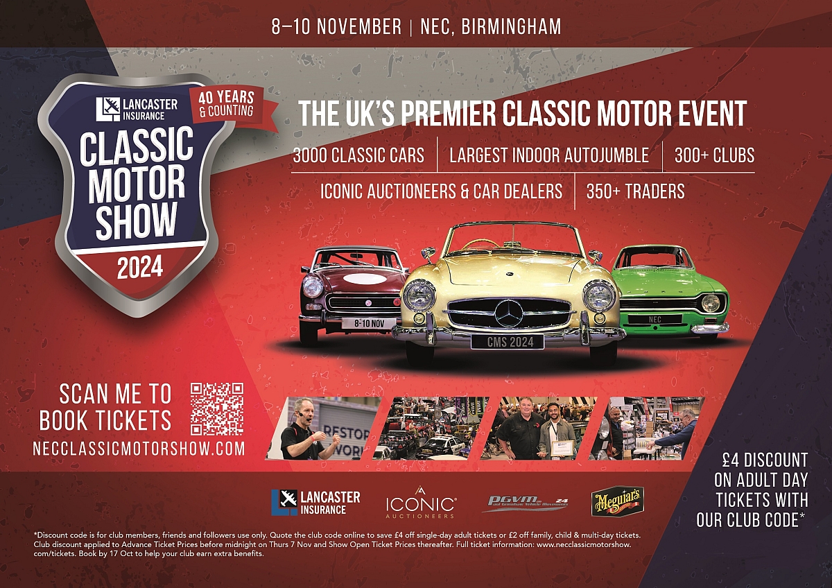 TR Register Member Ticket Discounts for NEC Classic Motor Show 2024